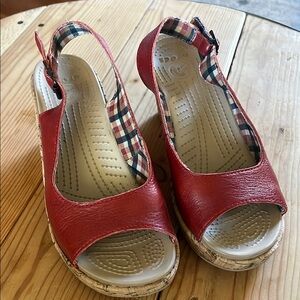 Red Slingback Sandals